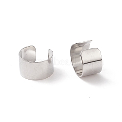 304 Stainless Steel Ear Cuff Findings, Stainless Steel Color, 10x9x6mm(STAS-P249-18P-01)