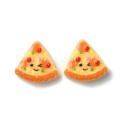 Opaque Resin Cabochons, Imitation Food, Pizza, 10x10.5x3mm(CRES-Q006-03F)