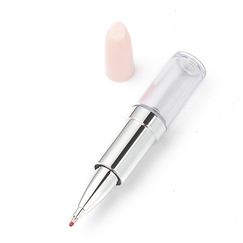 Lipstick Shape Empty Tube Black Ink Ballpoint Pens, for DIY Glitter Epoxy Resin Crystal Ballpoint Pen Herbarium Pen Making, Bisque, 10.2cm