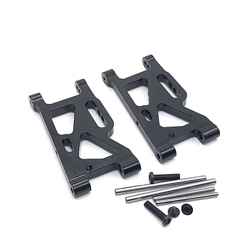 Alloy Suspension Frame with Iron Screw, Remote Control Car Accessories, Black, 61.5x30x6mm, Hole: 1.5mm & 2mm, 2pcs