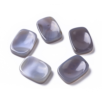 Natural Agate Massager, Worry Stone for Anxiety Therapy, Rectangle, 41x30x8mm