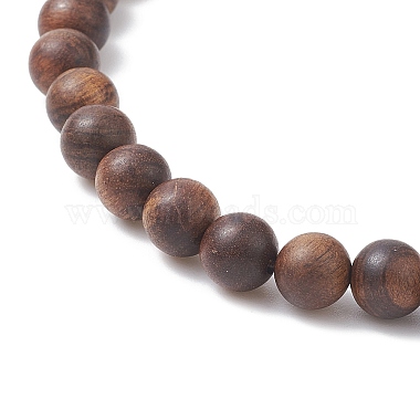 Natural Lava Rock & Synthetic Hematite & Wood Buddhist Necklace(NJEW-JN04305)-6