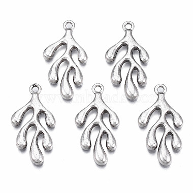 Thai Sterling Silver Plated Leaf Alloy Pendants