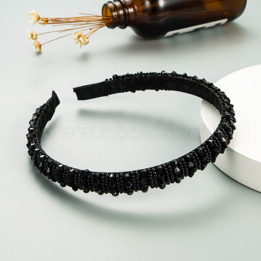 Black Glass Hair Bands