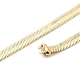 Brass Flat Snake Chains Double Layered Necklaces(NJEW-P289-08G)-3