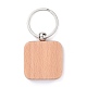 Natural Wood Keychain(HJEW-P008-05)-1