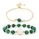 2 ensemble de bracelets en perles de malachite naturelle(PW-WGDB6DD-02)-1