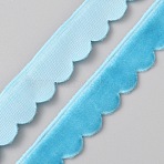 Single Face Velvet Ribbons, Single-Edged Ribbons, Garment Accessories, Deep Sky Blue, 1/2 inch(12.5mm), about 10.94 Yards(10m)/Bundle(OCOR-WH0077-69)