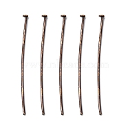 Iron Flat Head Pins, Cadmium Free & Nickel Free & Lead Free, Red Copper Color, Size: about 4.0cm long, 0.75~0.8mm thick, head: 2mm, about 5290pcs/1000g(HPR4.0cm-NF)