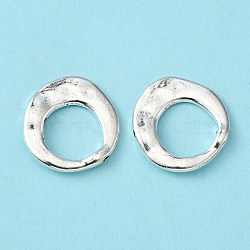 Antique Silver Tone Tibetan Style Alloy Pendants, Lead Free and Cadmium Free, Donut, about 20.5mm long, 20.5mm wide, 3mm thick, hole: 12mm(X-LF10246Y)