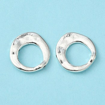 Antique Silver Tone Tibetan Style Alloy Pendants, Lead Free and Cadmium Free, Donut, about 20.5mm long, 20.5mm wide, 3mm thick, hole: 12mm