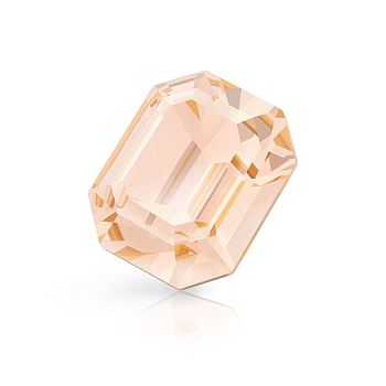 Preciosa&reg MAXIMA Crystal Fancy Stones, Czech Crystal, 435 34 222 Octagon, Dura Foiling, 90300 Light Peach, 10x8mm