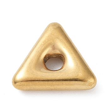 304 Stainless Steel Spacer Beads, Triangle, Golden, 16.5x18.5x4.5mm, Hole: 4mm
