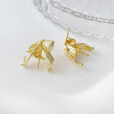Golden Flower of Life Brass Stud Earring Findings