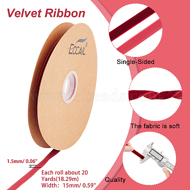 Single Face Velvet Ribbons(OCOR-WH0080-14B-02)-2
