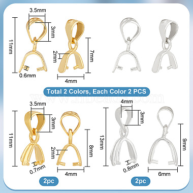 Elite 8Stk. 4 Stil Sterling Silber Eispickel Klemmöse(STER-PH0001-52)-2