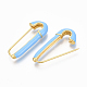 Brass Enamel Safety Pins Earrings(JEWB-R015-01D-NF)-2