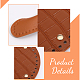 Imitation Leather Crochet Bag Nail Bottom & Sew on Bag Handles Set(DIY-WH0034-89A)-4