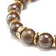 Gemstone Round Beaded Stretch Bracelet for Women(BJEW-JB07708)-6