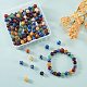 Ensembles de perles rondes en pierres précieuses naturelles mélangées de style 140pcs 7(G-CJ0001-48)-5
