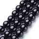 Natural Black Onyx Round Beads Strands(GSR14mmC097)-1