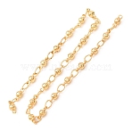 Brass Oval and Round Link Chain, Rack Plating, Long-Lasting Plated, Lead Free & Cadmium Free, Real 18K Gold Plated, 6x2.7x2.6mm(KK-CBA3297-10G)