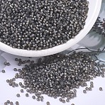 MIYUKI Round Rocailles Beads, Japanese Seed Beads, 11/0, (RR650) Dyed Rustic Gray Silverlined Alabaster, 11/0, 2x1.3mm, Hole: 0.8mm, about 5500pcs/50g(SEED-X0054-RR0650)