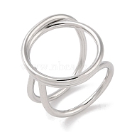 304 Stainless Steel Finger Rings for Women, Ring, Stainless Steel Color, Inner Diameter: 19mm(RJEW-G315-01P)