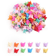 Butterfly Plastic Claw Hair Clips, Macaron Color Hair Accessories for Girls or Women, Mixed Color, 18x20x22mm(OHAR-PW0007-55)