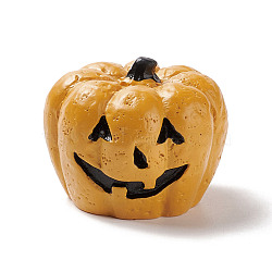Halloween Theme Mini Resin Home Display Decorations, Pumpkin Jack-O'-Lanterns, Sandy Brown, 32x31x24.5mm(DJEW-B005-18)
