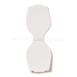 Folding Blank Paper Display Card, Used For Necklaces and Bracelets, White, 9x3.3x0.05cm(CDIS-L009-03)