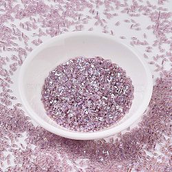 MIYUKI Quarter TILA Beads, Japanese Seed Beads, 2-Hole, (QTL256) Transparent Smoky Amethyst AB, 5x1.2x1.9mm, Hole: 0.8mm, about 24000pcs/500g(SEED-MY05-QTL0256)