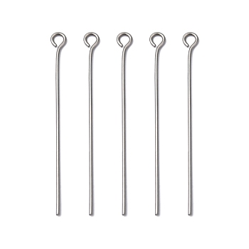 304 Stainless Steel Eye Pin, 40x0.7mm, Hole: 2mm