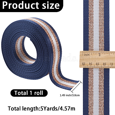 5Yards Polyester Ribbon(OCOR-GF0005-11A)-2
