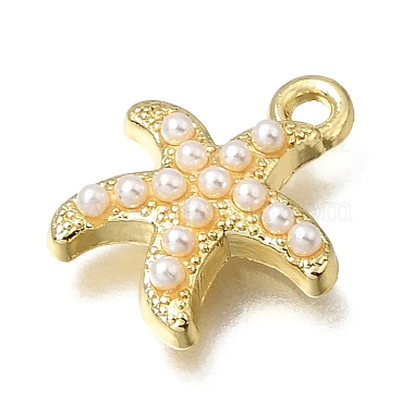 Brass & ABS Imitation Pearl Pendants(KK-K427-51G)-2