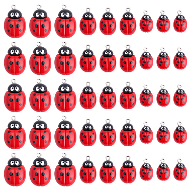 30Pcs 3 Styles Opaque Resin Pendants(RESI-ME0001-39)-1
