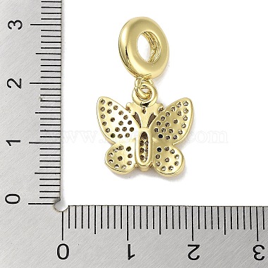 Rack Plating Brass Micro Pave Clear Cubic Zirconia European Dangle Charms(KK-R163-09G)-3