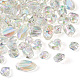 cheriswelry 90pcs 6 style placage uv perles acryliques irisées arc-en-ciel transparentes(OACR-CW0001-04)-3