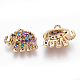 Brass Micro Pave Cubic Zirconia Charms(ZIRC-L075-41G)-2