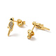 Rack Plating Brass Micro Pave Clear Cubic Zirconia Bird Stud Earrings(EJEW-F301-24)-2