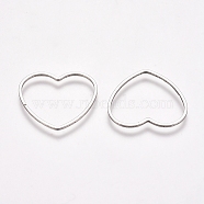 Stainless Steel Linking Rings, for Jewelry Making, Heart, Stainless Steel Color, 17.5x19.5x0.8mm, Inner Diameter: 14x18mm(STAS-TAC0002-26B)