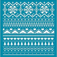 Silk Screen Printing Stencil, for Painting on Wood, DIY Decoration T-Shirt Fabric, Christmas Themed Pattern, 12.7x10cm(DIY-WH0341-020)