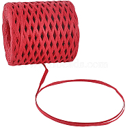 200M Raffia Paper Ribbon, for Craft, Packaging Accessories, Indian Red, 2~5mm, about 218.72 Yards(200m)/Roll(OCOR-WH20003-02C)