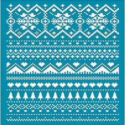 Silk Screen Printing Stencil, for Painting on Wood, DIY Decoration T-Shirt Fabric, Christmas Themed Pattern, 12.7x10cm(DIY-WH0341-020)