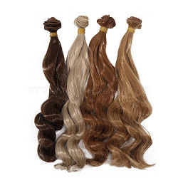 4Pcs 4 Colors PP Doll Wig Hair, for DIY Girls BJD Makings Accessories, Mixed Color, 1000x240~250x0.5mm, 1pc/color(AJEW-GL0002-36)