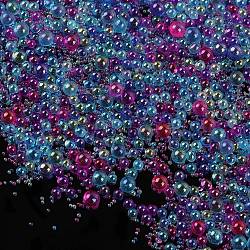 AB-Color Plated DIY 3D Nail Art Decoration Mini Glass Beads, Tiny Caviar Nail Beads, Mauve, 0.6~3mm(EGLA-TAC0001-02F)