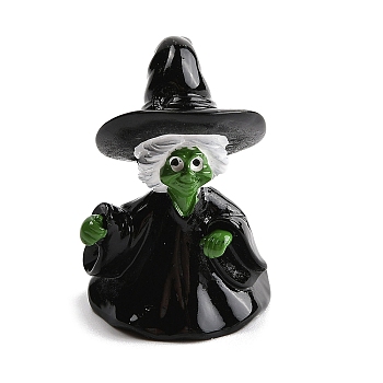 Halloween Resin Figurine Statues for Home Office Desktop Decoration, Witch, 42x28x34mm