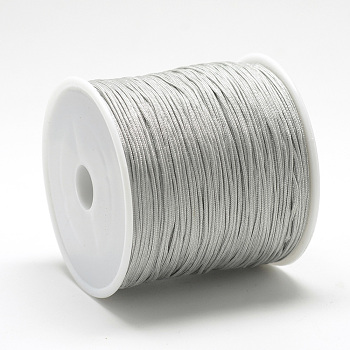 Nylon Thread, Chinese Knotting Cord, Light Grey, 1.5mm, about 142.16 yards(130m)/roll