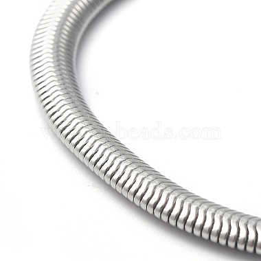 304 Stainless Steel Flat Snake Chain Bracelets(BJEW-O186-06C-P)-3
