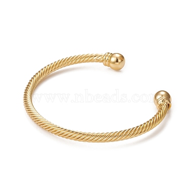 Classic Rack Plating Brass Cuff Bangles(X-BJEW-E071-10G)-3